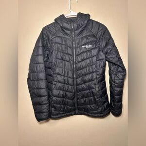 Columbia titanium omni-heat 3D hooded puffer jacket black size M